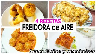 4 RECETAS en FREIDORA de AIRE Fáciles y Económicas Recetas caseras Maricienta [upl. by Amalee]