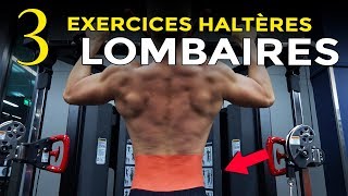 3 EXERCICES HALTÈRES POUR SE MUSCLER LES LOMBAIRES [upl. by Sordnaxela]