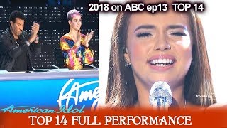 Mara Justine sings SOARING “This Is Me” American Idol 2018 Top 14 [upl. by Yeldahc]