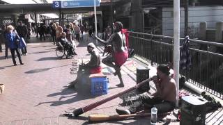 Australian aboriginal performers at Circular Quay Sydney [upl. by Neersin]