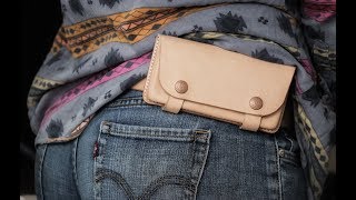 Bushcraft Fanny Pack Making A Wet Molded Leather Pouch [upl. by Liana]