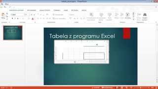 Kurs PowerPoint 2013  od podstaw Wstawianie tabel z Excela [upl. by Eelarat]