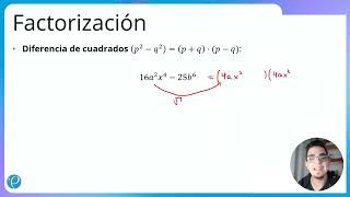 Factorización  Diferencia de cuadrados [upl. by Memory362]