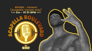 BOOBA  Variant  AcapellaVocals Only  Em  9751 BPM  by EC13 [upl. by Nevaj]