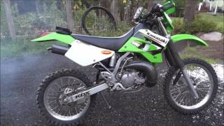 KDX200 Stock Exhaust Vs FMF [upl. by Pedaiah]