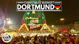 🇩🇪 Dortmund Germanys Best Christmas Market in 2023🎄4K HDR Walking Tour✨ [upl. by Koralle]