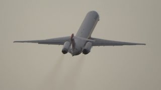 Incredible Meridiana MD80 Takeoff [upl. by Adlesirg]