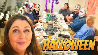 HALLOWEEN DEL2👻FAMILIEN KOMMER UDKLÆDTE🧙‍♀️🤡👽😱 [upl. by Ynafets]