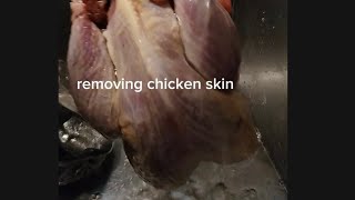 REMOVING CHICKEN SKIN AND FATSwatch till the end❣️ [upl. by Laehcar492]