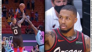 Damian Lillard Draws the Foul With a Second Left amp Hits GAMEWINNING FTs vs Heat  March 25 2021 [upl. by Nyvrem]