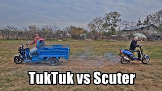 TUKTUK vs SCUTER 2 TIMPI [upl. by Esenahs]