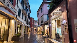 Peschiera del Garda in Rain  A Peaceful Evening Rain Walk by Lake Garda 4K HDR [upl. by Euqinim548]