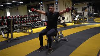 Dumbbell lateral raise Seated [upl. by Nitas]