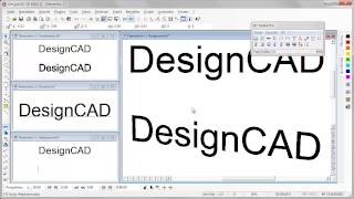 DesignCAD Unterschied 2D und 3DText [upl. by Joab]