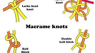 Basic macrame knots [upl. by Eterg207]