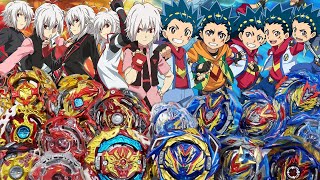 EVOLUTION MATCH  All Valkyries VS All Spriggans FULL GENERATION Valt VS Shu  Beyblade Burst DB [upl. by Wadleigh]