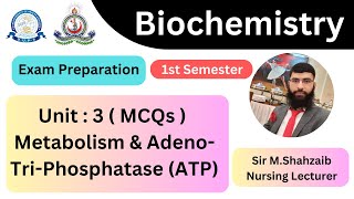 GBSN 1st Semester Biochemistry MCQs  Unit  3 Metabolism and AdenoTriphosphate ATP [upl. by Anyak87]