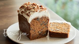 【Eggless】 Carrot Cake Recipe  Emojoie [upl. by Solohcin]