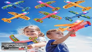 Bigdream 6 Pack LED Airplane Launcher Toys with 2 Launchers 2 Flight Review [upl. by Joe]