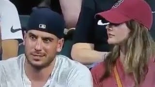 Red Sox Fan BUSTED on Jumbotron with quotSide Chickquot [upl. by Yaj90]