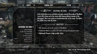 Skyrim Dawnguard Quest Deceiving The Herd Windhelm Choosing A High Profile Victim [upl. by Aihn]