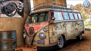 Rebuilding a Volkswagen Type 2 KOMBI  1963  Forza Horizon 5  Gameplay using Thrustmaster T300RS [upl. by Harikahs]