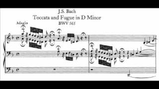 JS Bach  BWV 565  Toccata dmoll  D minor [upl. by Werdnael]