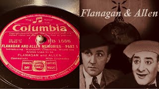 Flanagan and Allen  Flanagan And Allen Memories Part 1 amp 2  78 rpm Columbia FB1558  1936 [upl. by Navada]