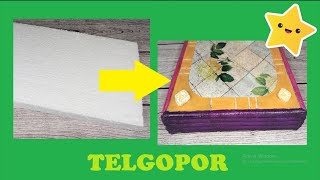 Manualidades con Telgopor reciclado de Techo♻️Falso Mosaico reciclajecreativo diycraftideas [upl. by Aedrahs204]