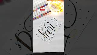 Easy Magical Calligraphy  Handwriting  Name calligraphy shorts shaartgallery artdiy trending [upl. by Noryd]