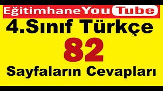 4sınıf türkçe ders kitabı sayfa 82 cevapları [upl. by Lisk]