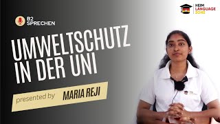 UMWELTSCHUTZ IN DER UNI  B2 SPRECHEN  HEIM LANGUAGE ZONE [upl. by Atinauq]