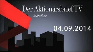 08092014  Schnelltest Der Aktionärsbrief [upl. by Donn]