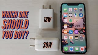 iPhone 12 Battery Charging test 18W Vs 30W Charger Any Difference [upl. by Odlaner]