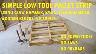 how to strip a pallet with simple cheap tools unpowered in just over 10 minutes [upl. by Neyu]