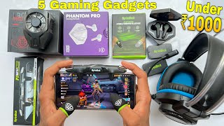 5 mobile gaming gadgets under 1000 Rupee’s unboxing and gaming review [upl. by Cedell173]