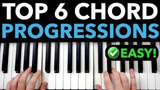 6 BEST Chord Progressions for Piano Beginners EASY [upl. by Gillie]