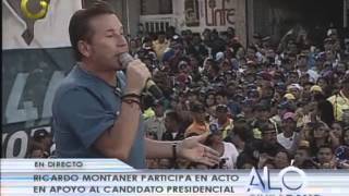 Así cantó Ricardo Montaner en el acto de campaña de Capriles en Zulia [upl. by Garlinda716]