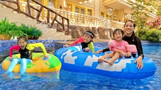 Berenang Main Seluncuran Air dan Main Playground di Kastil Jambooland Waterpark [upl. by Alicirp]