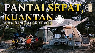 bercamping di PANTAI SEPAT  ANGO 3  GENG PACOK KEMOH camping naturehike [upl. by Stacee592]