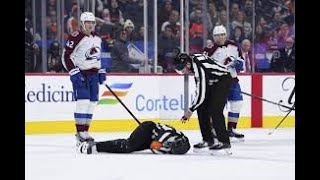 NHL referee Mitch Dunning communicative can move extremities following violent collision [upl. by Danzig]