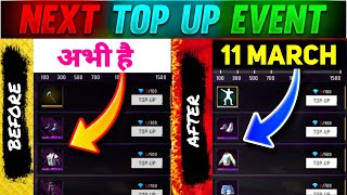 NEXT TOP UP EVENT 11 MARCH 2024  free fire new topup event [upl. by Eleumas477]