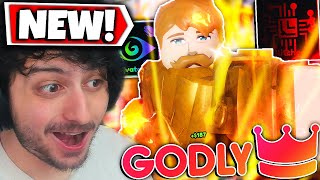 Getting the OVERPOWERED Godly Escanor in Roblox Anime Last Stand [upl. by Wadesworth]