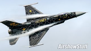 AMAZING quotVenomquot F16 Paint Scheme  Full Demo  Deke Slayton Airfest 2021 [upl. by Nirrat]