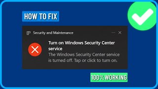 How to Fix Windows Security Center Service is Turned Off or Missing in Windows 1011 [upl. by Eelynnhoj]