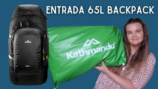 Travel Backpack Review  Kathmandu Entrada 65L Backpack [upl. by Padegs]