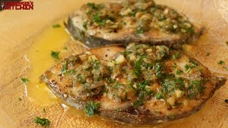 Fish in Lemon Butter Caper Sauce  Keto Recipes  Headbangers Kitchen [upl. by Klehm]