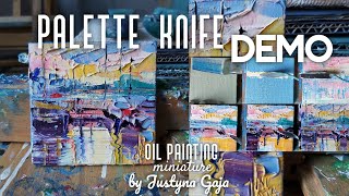 impasto oil painting palette knife demo impressionism abstract landscape painting demonstration [upl. by Acie]