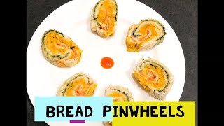 Bread Pinwheels Recipe  Pinwheel Sandwiches  Easy Party Snack Recipe  Ezecooking [upl. by Cappella]