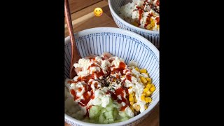 SrirachaMayo Poke bowl with 🍤 [upl. by Trebron]